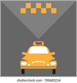 Taxi Icon Symbol Vector Illustration