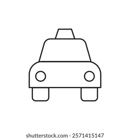 Taxi icon Thin line vector