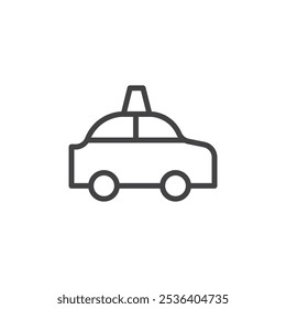 Taxi icon Thin outline art symbol