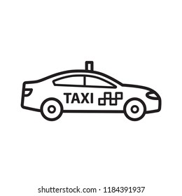 taxi icon in trendy flat design 