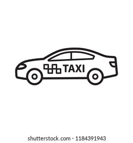 taxi icon in trendy flat design 