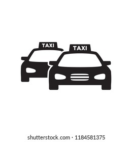 taxi icon in trendy flat design 