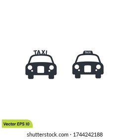 taxi icon in trendy flat design, vector illustration eps 10