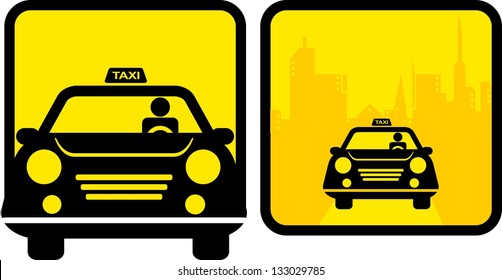 Taxi, icon vector