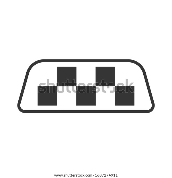 Taxi icon - vector. Black taxi car roof sign.\
Flat taxi car roof icon\
isolated.