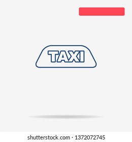 Taxi icon. Vector concept illustration for design.