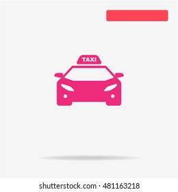 Taxi icon. Vector concept illustration for design.