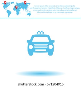 Taxi  icon. Vector design.