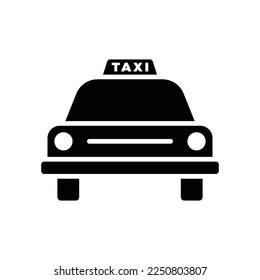 plantilla de diseño de vector de icono de taxi en fondo blanco