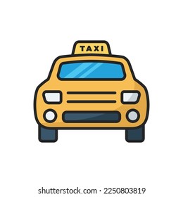 plantilla de diseño de vector de icono de taxi en fondo blanco