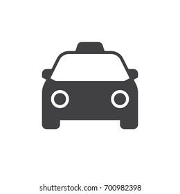 Taxi icon vector, filled flat sign, solid pictogram isolated on white. Symbol, logo illustration. Pixel perfect vector graphics