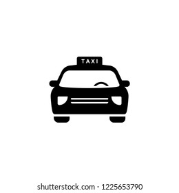 Taxi Icon Vector in Flat Design and Glyph Style on White Isolated Background. EPS 10.