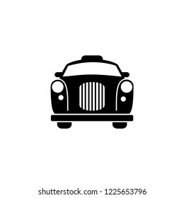 Taxi Icon Vector in Flat Design and Glyph Style on White Isolated Background. EPS 10.