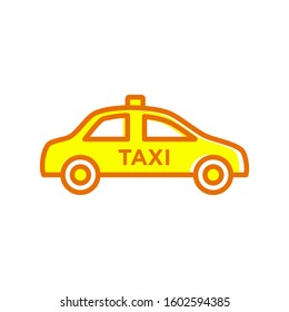 Taxi icon vector in flat style design