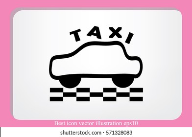 Taxi icon vector illustration.