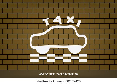 Taxi icon vector illustration.