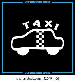 Taxi icon vector illustration eps10. Isolated badge for website or app - stock infographics