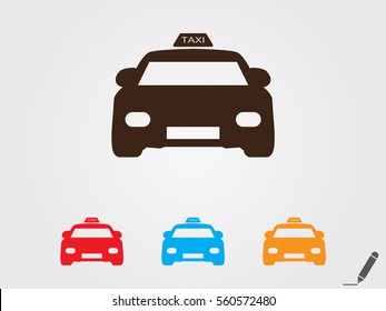 taxi, icon, vector illustration eps10