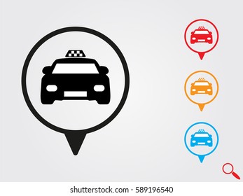 taxi, icon, vector illustration eps10