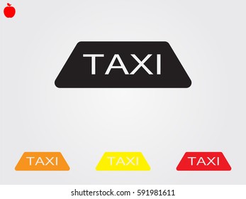 taxi, icon, vector illustration eps10