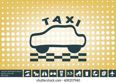 Taxi icon vector illustration eps10. 