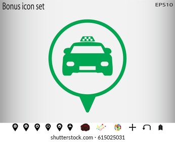 taxi, icon, vector illustration eps10
