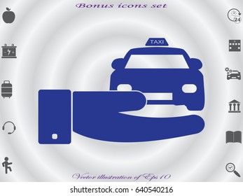 taxi, icon, vector illustration eps10