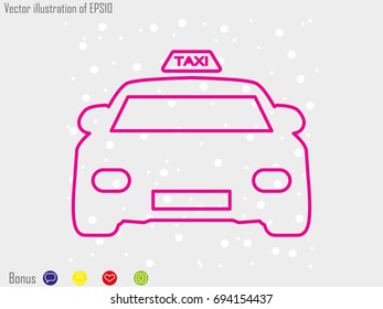 taxi, icon, vector illustration eps10