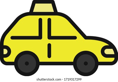 taxi icon vector illustration flat