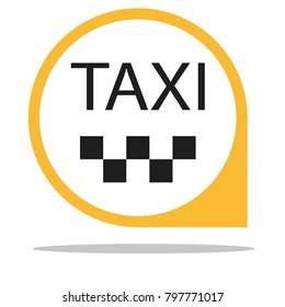 Taxi icon vector illustration flat design