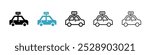 Taxi icon vector illustration set