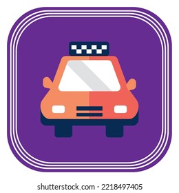 imagen vectorial de icono de taxi con fondo morado