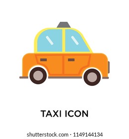 Taxi icon vector isolated on white background for your web and mobile app design, Taxi logo concept