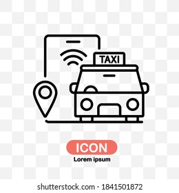 vector de icono de taxi aislado en fondo transparente.