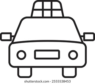 Taxi icon vector isolated on white background.