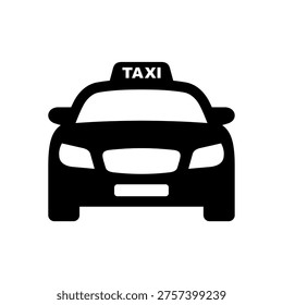 Taxi icon. Vector icon isolated on white background.