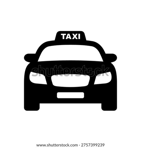 Taxi icon. Vector icon isolated on white background.