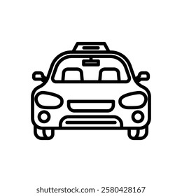 taxi icon vector, line style icon