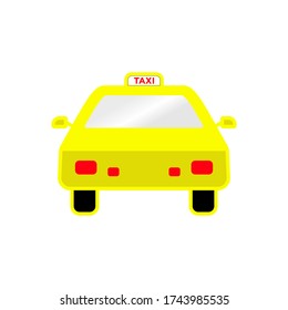 Symbol Taxi Vektor auf weißem Hintergrund