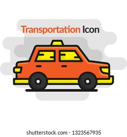 taxi icon vector, Public service concept. vector illustration.