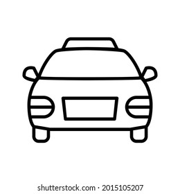Taxi icon vector. Public transport illustration sign. Travel symbol or logo.