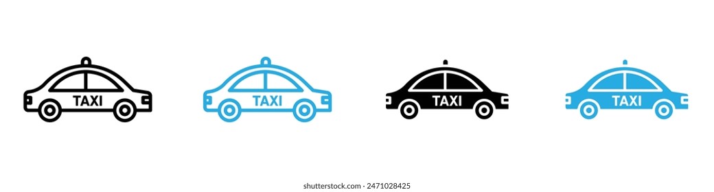 Taxi icon vector set collection for web