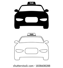 Taxi icon vector set. Trip illustration sign collection. delivery symbol.