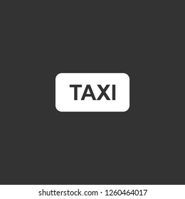 taxi icon vector. taxi sign on black background. taxi icon for web and app
