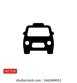 Vector de iconos de taxi. Sencillo símbolo.