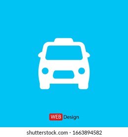 Taxi Icon Vector. Simple symbol.