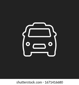 Taxi Icon Vector. Simple symbol.