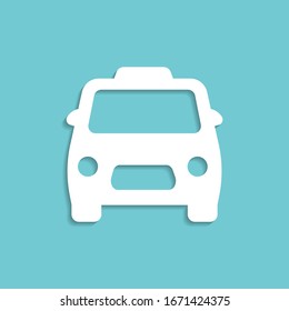 Vector de iconos de taxi. Sencillo símbolo.