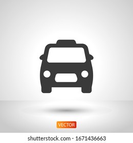 Vector de iconos de taxi. Sencillo símbolo.