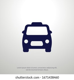 Vector de iconos de taxi. Sencillo símbolo.